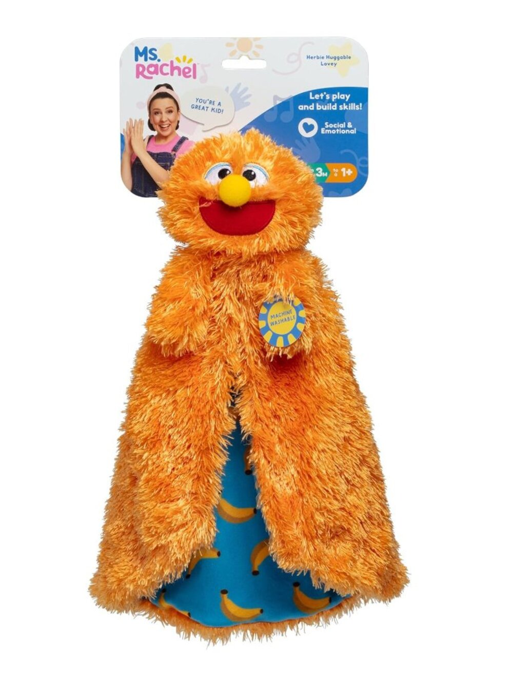 Ms. Rachel HERBIE HUGGABLE LOVEY Blanket Plush - NEW